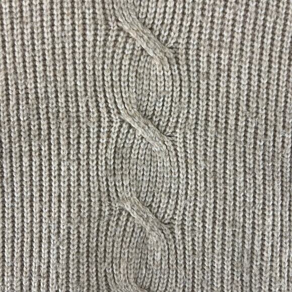 Calvin Klein Cream Cable Knit Turtleneck Sweater S Chunky Cozy Rory Gilmore Y2K - Picture 9 of 11